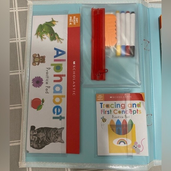 NWOT Get Ready for Pre-K Learning File Kit Workbooks Activity Practice Flashcard - Picture 5 of 8